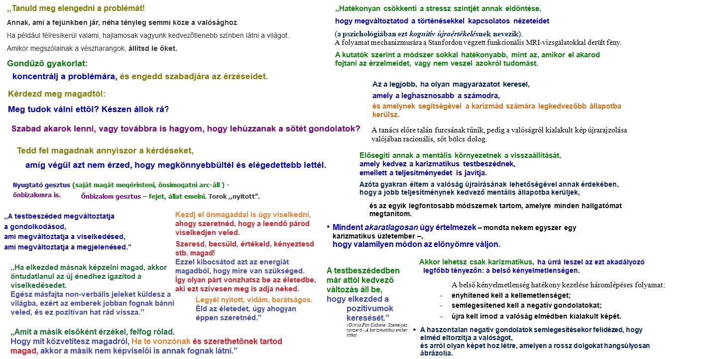 Probléma elengedés - Testbeszéd - Kognitív újraértékelés